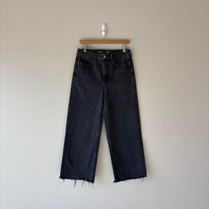 old navy sky hi wide leg black jeans